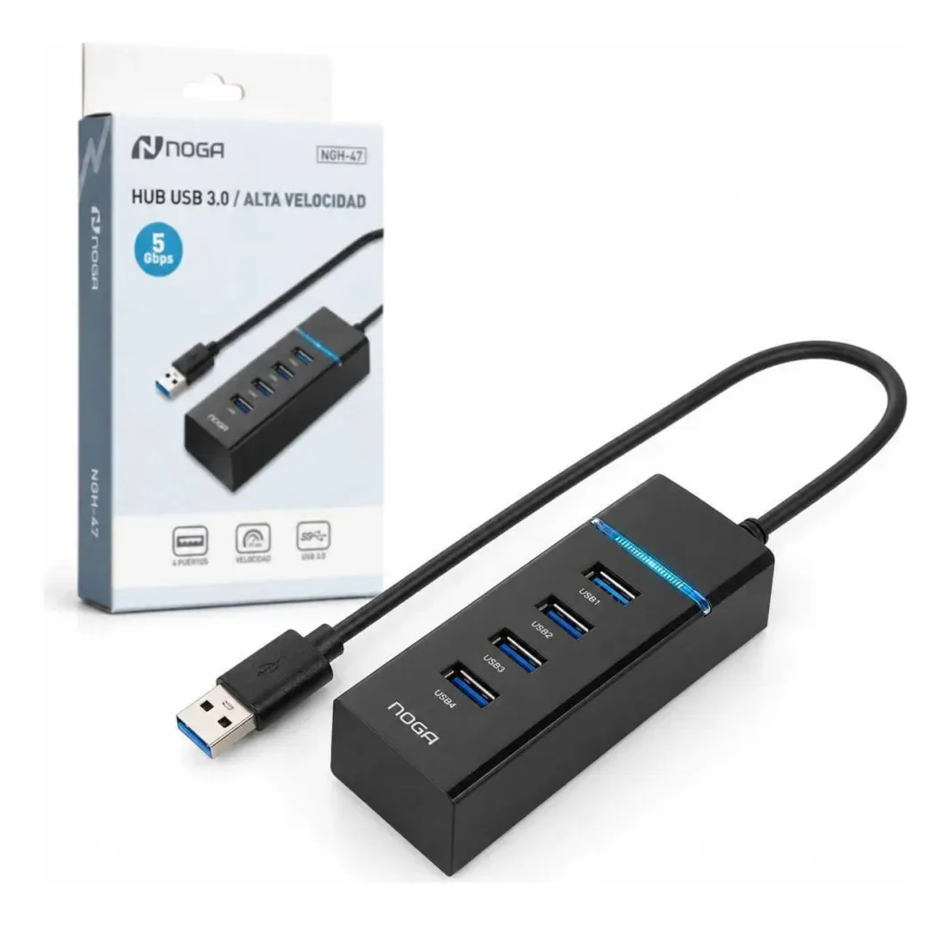 Hub Usb Noga Ngh-47 Multiplicador 3.0 4 Puertos Usb