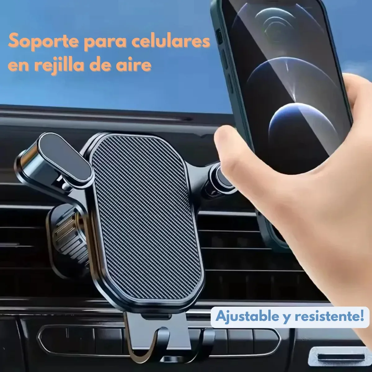 Soporte Celular Para Auto Rejilla De Ventilacion Ajustable
