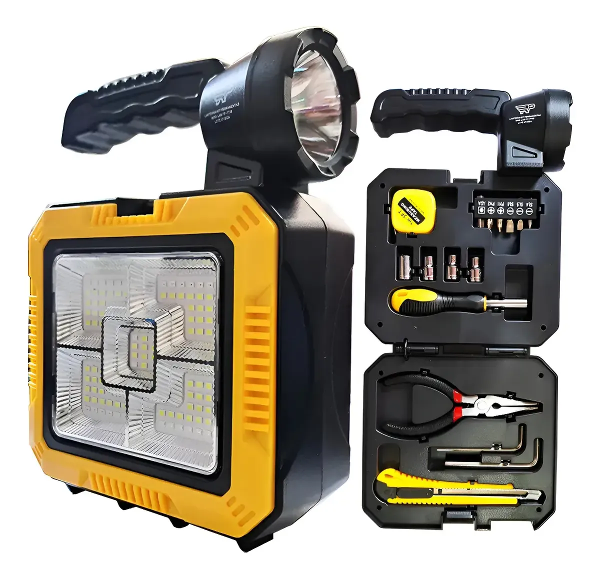 Linterna Frontal LED Solar Recargable Set Herramientas Emergencia Camping
