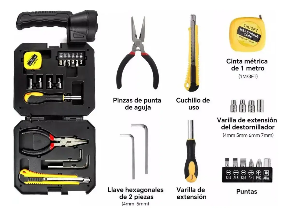 Linterna Frontal LED Solar Recargable Set Herramientas Emergencia Camping