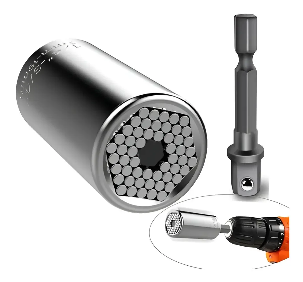 Llave Tubo Universal De 7 A 19 Mm Con Adaptador 3/8