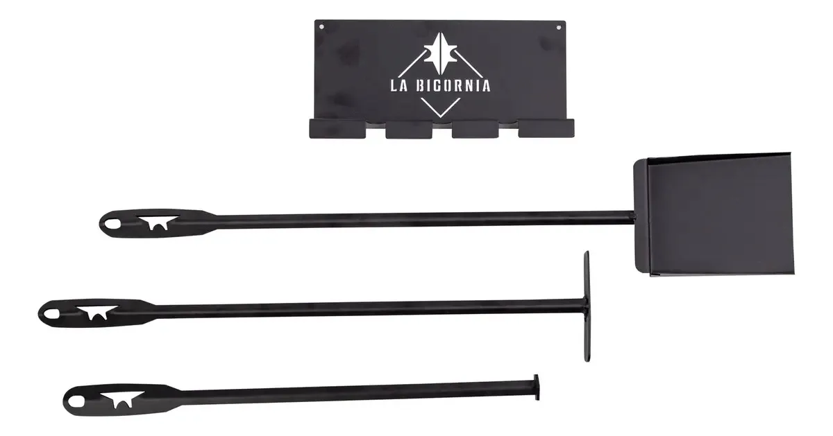 Kit Parrillero de pared Pala + Atizador + Limpiador