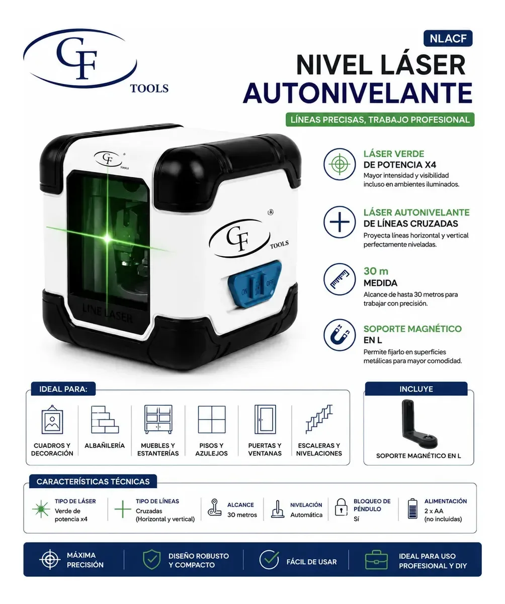 Nivel Laser Cf Cruz Autonivelante 0 - 30 M