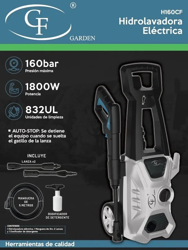 Hidrolavadora Cf 1800 W 160 Bar Con Accesorios