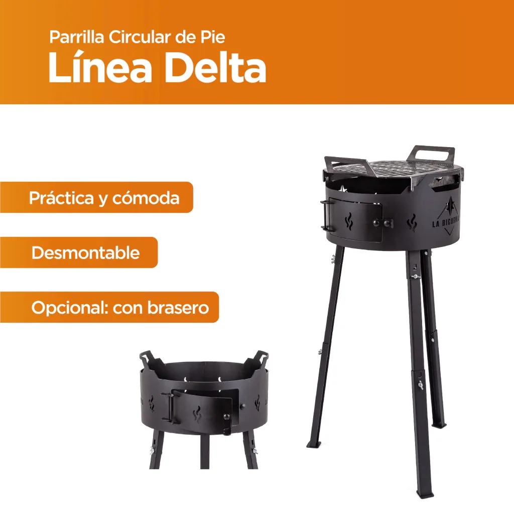 Fogonero Brasero Desmontable 90cm Camping Glamping La Bigornia