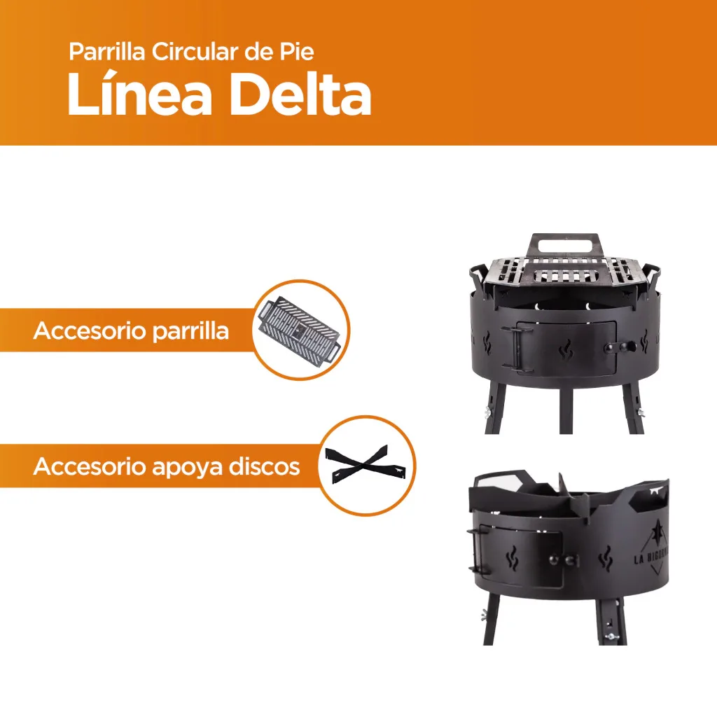 Fogonero Brasero Desmontable 90cm Camping Glamping La Bigornia