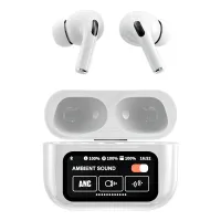 Auriculares Bluetooth Cancelación Ruido Lcd Pantalla Táctil Color Blanco