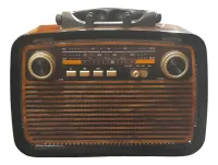 Radio Am/fm Bluetooth Usb Sd Retro Vintage Diseño Color Marrón