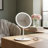 Espejo Para Maquillaje Con Luz Led Touch Inalambrico Usb