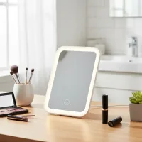 Espejo Para Maquillaje Con Luz Led Portatil Touch 3 Modos Usb