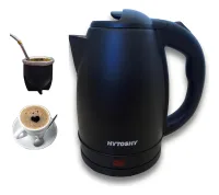 Pava Eléctrica Mate Jarra Acero Inoxidable 2 Lt Hytoshy Color Negro