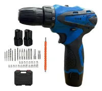 Taladro Inalámbrico Percutor Atornillador + 2 Baterías 12v Maletin