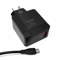 Cargador 3.1 Micro USB Carga rápida + Cable Micro USB Desmontable Time TMCC 327
