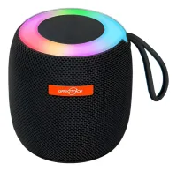 Parlante Portátil Bluetooth Inalámbrico Led Rgb Gts1468 Negro 5w