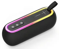 Parlante Portátil Bluetooth Inalámbrico Led Rgb Bts2192 Negro 10w