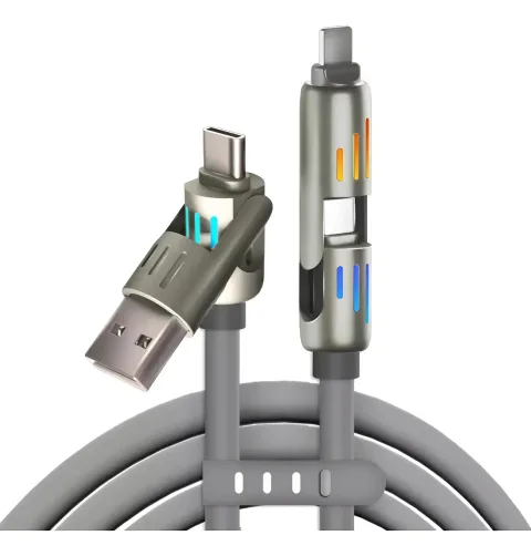 Cable Usb C 4 En 1 6a De Carga Super Rápida 1Mt Grueso
