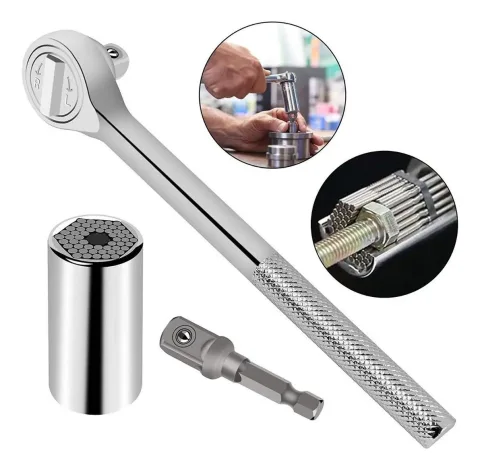 Llave Tubo Universal De 7 A 19 Mm Con Adaptador 3/8