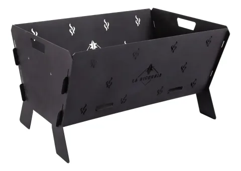 Fogonero Leñero Recto Doble Metal Desmontable